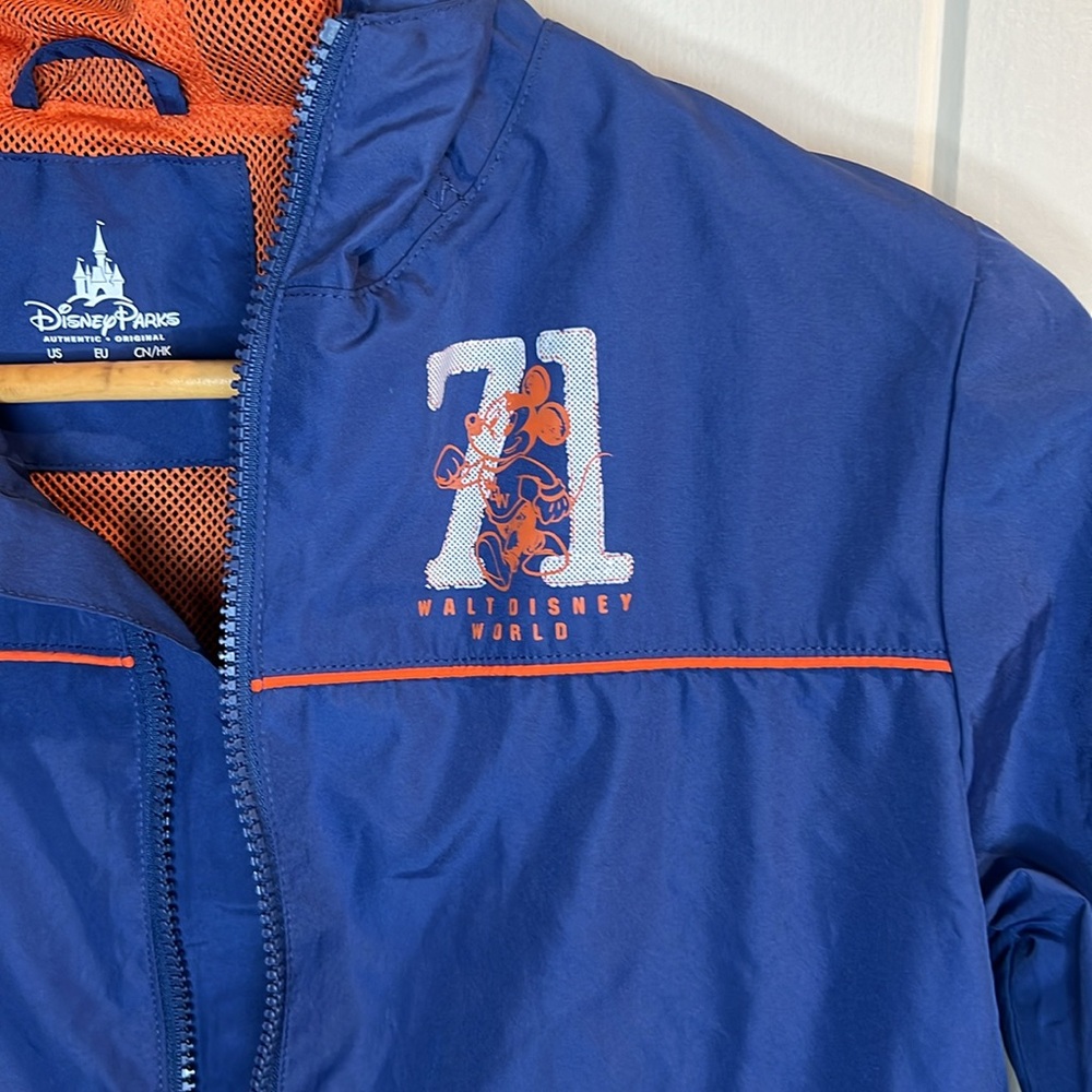 Walt Disney World Rain Jacket Windbreaker Hooded Blue - size Large - Picture 3 of 11